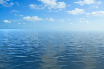 Seascape with blue sea and sky