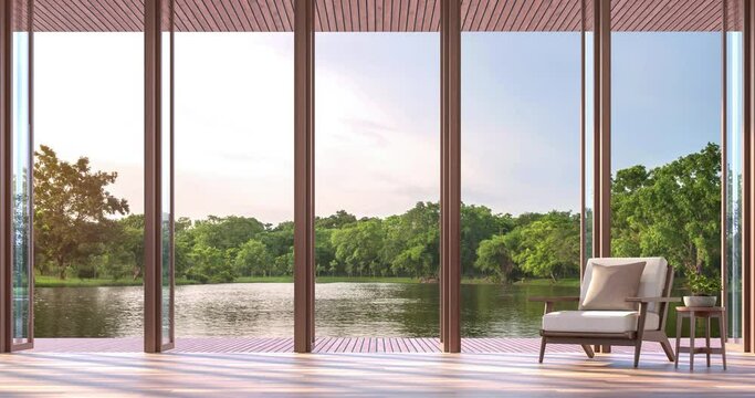 4K Sunny Lake / Ocean Scene Virtual Set Background