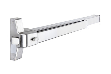 emergency fire exit door lock on white background