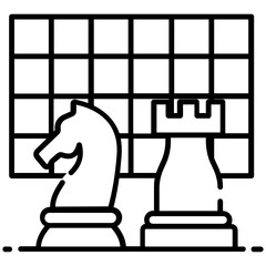 
Thai chess board game icon in design
