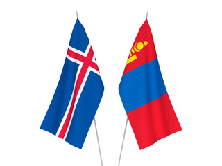 Iceland and Mongolia flags