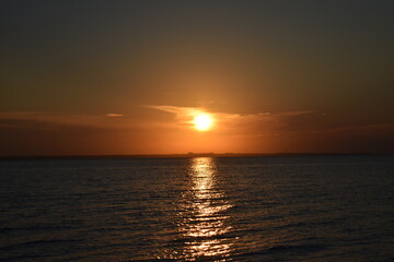 sunset over the sea