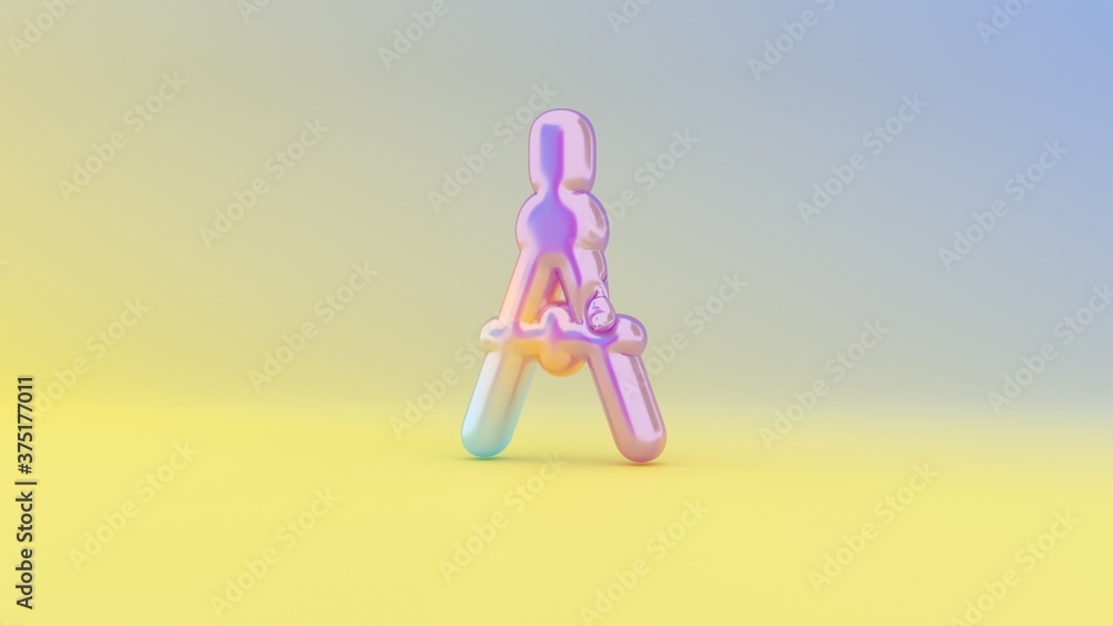 Poster 3d rendering colorful vibrant symbol of compass on colored background
