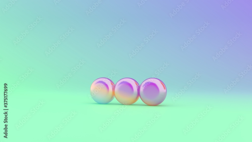 Poster 3d rendering colorful vibrant symbol of ellipsis horizontal on colored background