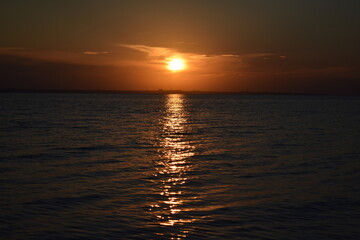 sunset over the sea