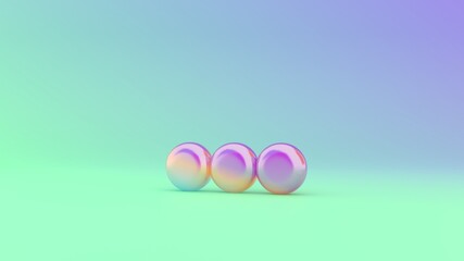 3d rendering colorful vibrant symbol of ellipsis horizontal on colored background