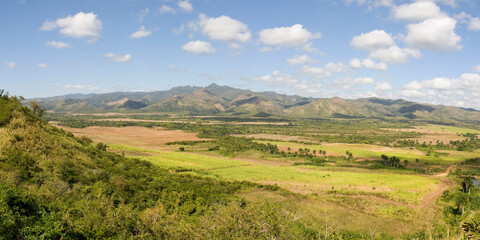 Fototapeta na wymiar Landscape of the Valle de los Ingenios, Valley of the sugar refineries, Trinidad, Sancti Spiritus Province, Cuba, Central America, Unesco World Heritage 
