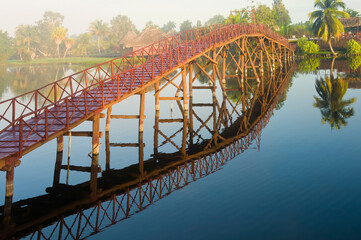 Laguna del Tesoro, Treasure Lagoon, Footbridge, Zapata Peninsula, Cuba, Central America