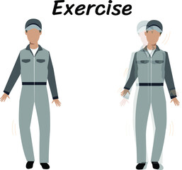 Good health of employees and various exercise
