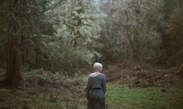 Woman in Forest Clear Cut