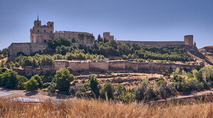 Fototapeta na wymiar view of the monastery on the hill