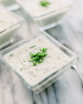 Cucumber soup with Chives