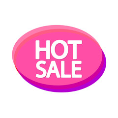 Hot Sale tag, bubble banner design template, limited deal, app icon, vector illustration