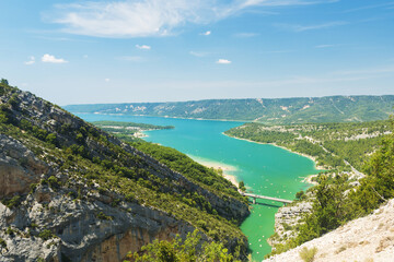 Lac de Sainte-Croix water reservoir in France