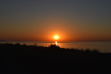 sunset over the sea