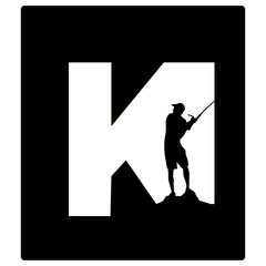Simple single letter logo design with fisher shadow inside. For emblem,web or  branding.