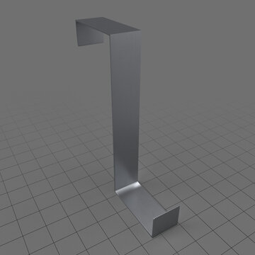 Steel door hook