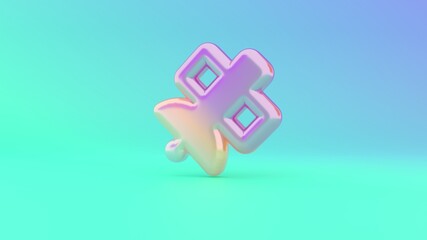 Obraz premium 3d rendering colorful vibrant symbol of satellite on colored background