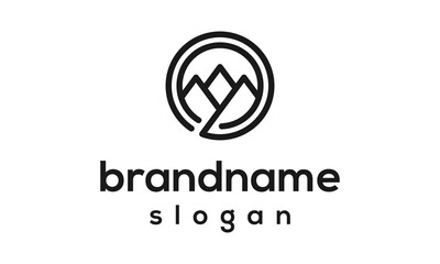 Mountain logo design vector