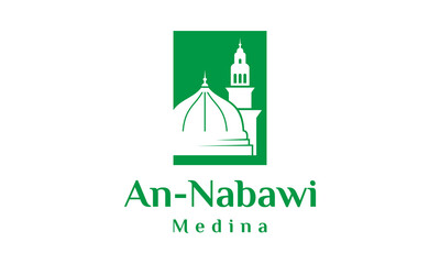 Medina mosque logo design vector