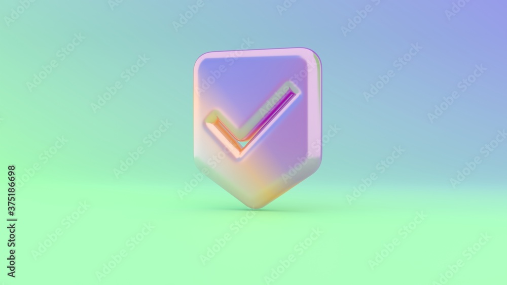 Poster 3d rendering colorful vibrant symbol of signal on colored background