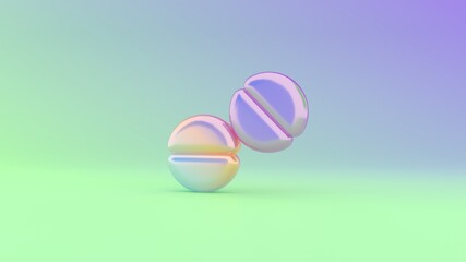 3d rendering colorful vibrant symbol of tablets on colored background