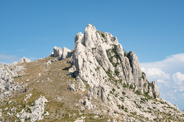 Tulove grede are a strange karst phenomenon on Velebit Nature Park. This karst formation consists of towers, pillars and cracks. Rocky ridge of extremely steep slopes built of limestone.