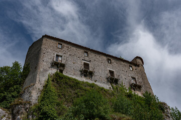 Carpinone, Molise, Isernia. The  medieval castle. 
