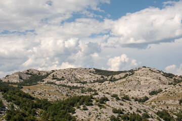Scenic views of the southern Velebit mountain. Summer 2020.