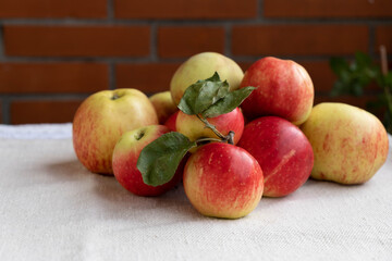 summer harvested, ripe and juicy apples
