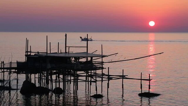 trabocchi coast vast abruzzo italy