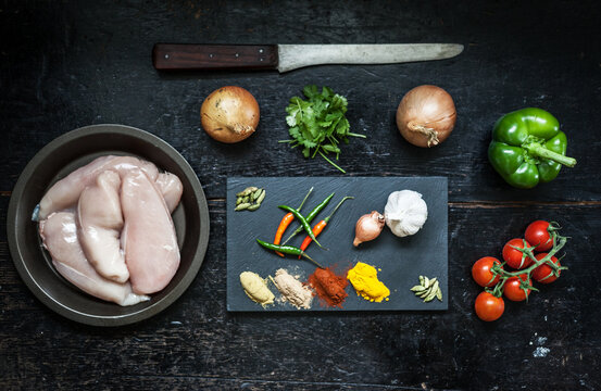 Chicken Curry Ingredients.