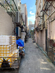narrow street in the city