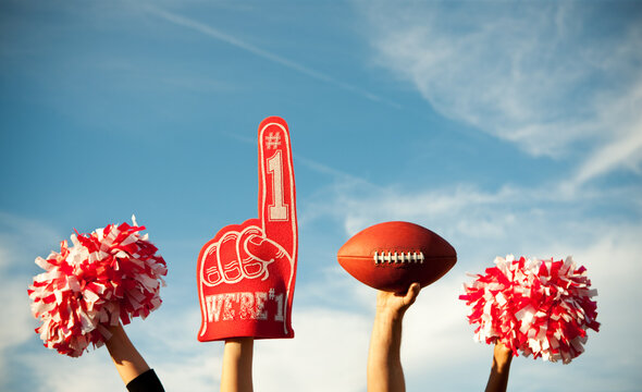 Tailgating: Hands with Football Items