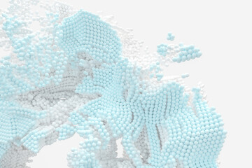 Glossy balls gather together, abstract background, 3d rendering.