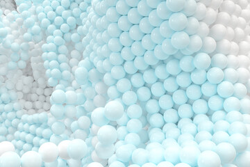 Glossy balls gather together, abstract background, 3d rendering.