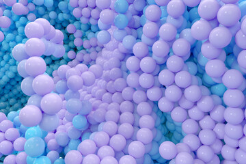 Glossy balls gather together, abstract background, 3d rendering.