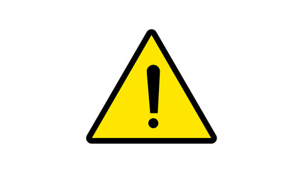 Caution sign isolated on white.