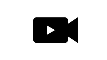 Video camera icon. Flat design. 