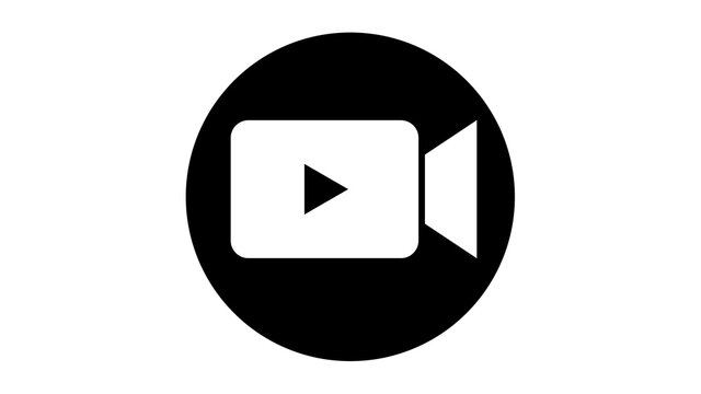 play on video icon logo design