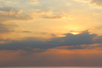 sunset over the sea