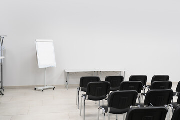 Fototapeta premium Empty auditorium room with chairs