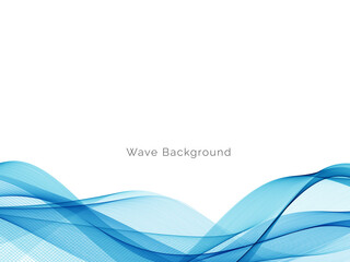 Modern Blue wave design background