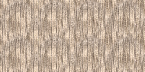 Brown Thread Pattern. Vintage Knitted Design. 