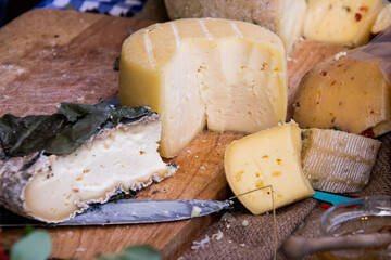 homemade delicious cheese at the fair