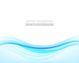 Abstract design creativity background of blue waves, Vector Illustration EPS10