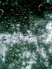 water drops on glass