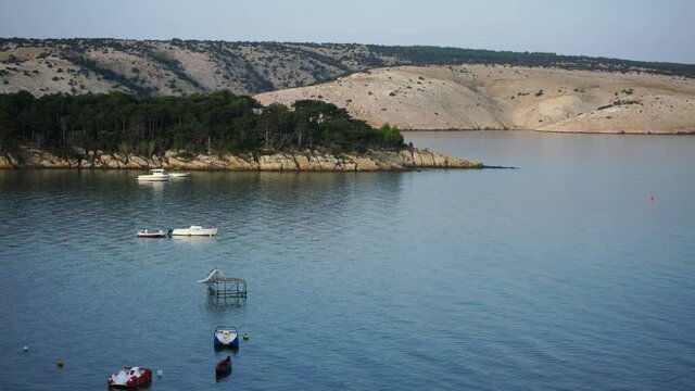 Crikvena bay on the island of Rab in Croatia