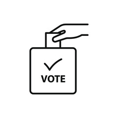 Vote icon design. Election symbol concept isolated. Vector illustration
