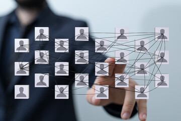 conference Digital Network and data concept team.